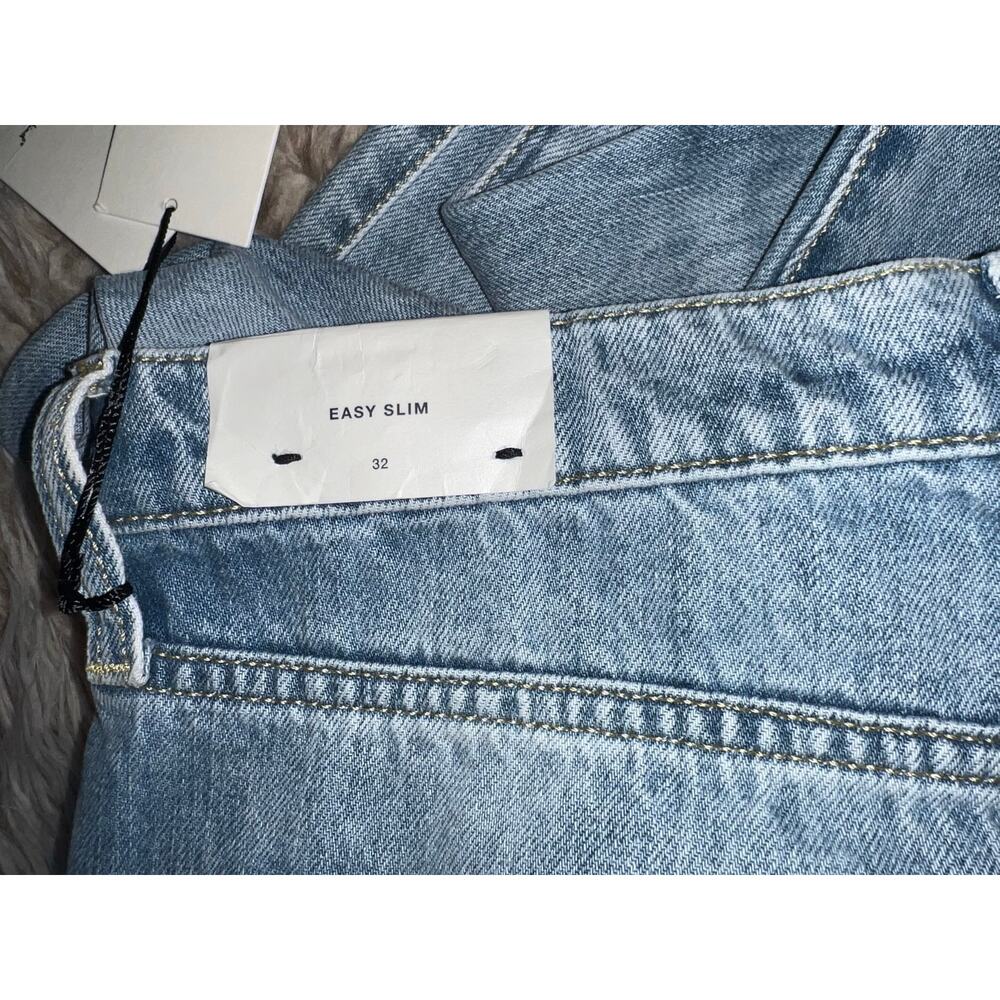 7 for all mankind easy slim blue jeans with heart  embroidered - Picture 12 of 16
